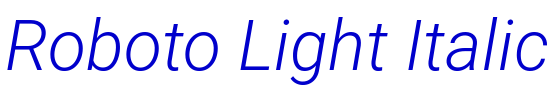 Roboto Light Italic fuente